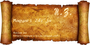 Magyari Zója névjegykártya